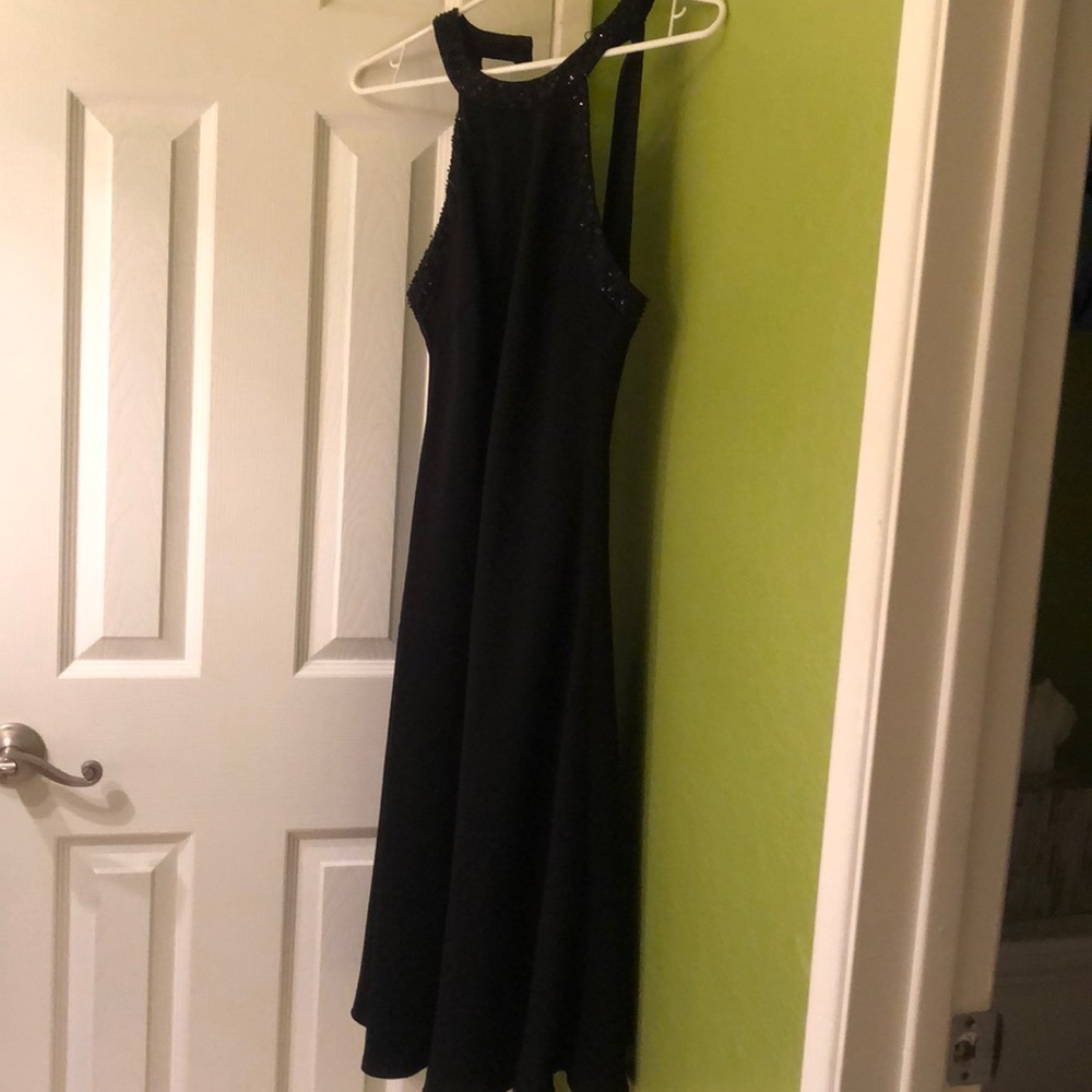 Black Flowy Midi Dress